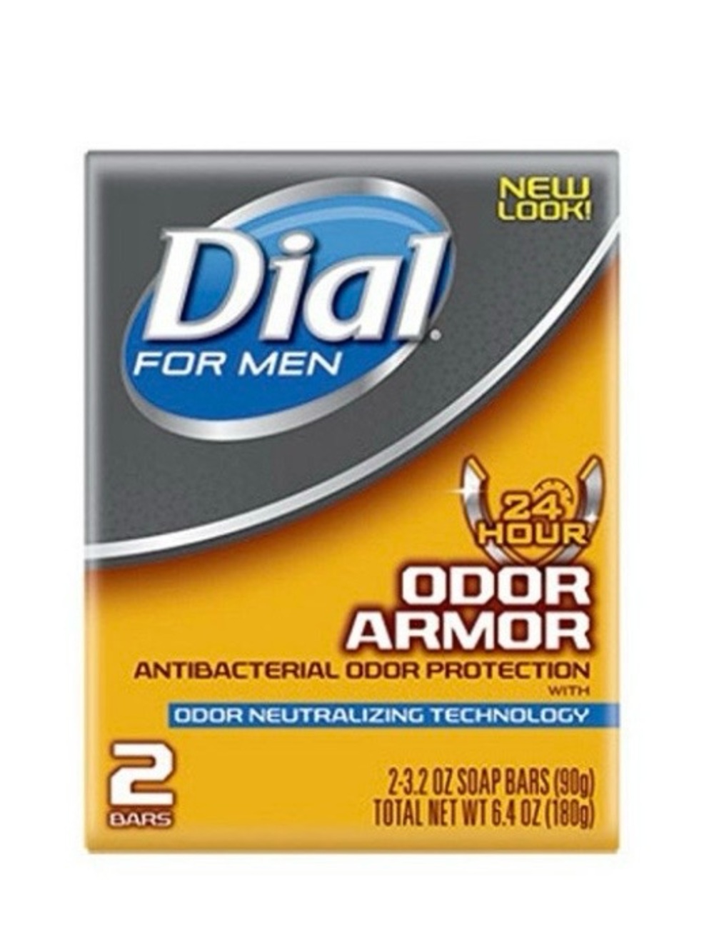 Dial For Men 24 Hour Odor Armour 3.2 oz Antibacterial Bar Soap